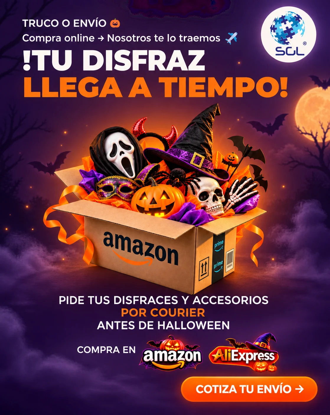 SGL Halloween shopping and shipping promotion
